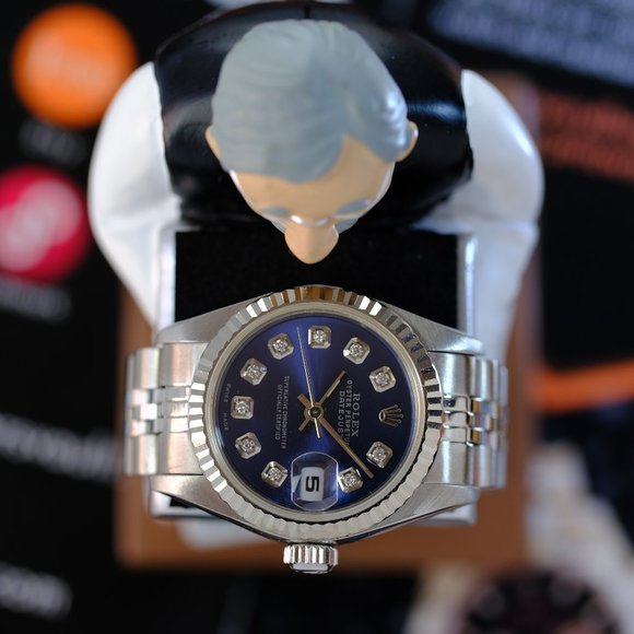 Rolex Datejust Factory Blue Diamond 26mm Watch-RARE - Picture 11 of 16